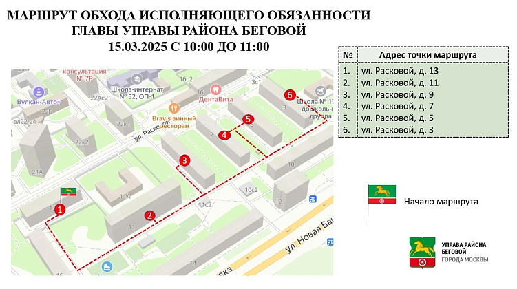 Обход исполняющего обязанности главы управы 15.03.2025