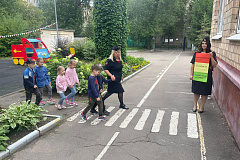 В Северном округе полицейские провели профилактическое мероприятие «Юный пешеход»