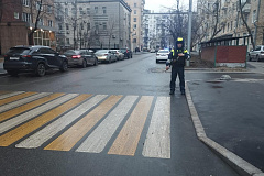 На севере столицы госавтоинспекторы провели профилактическое мероприятие «Пешеходный переход»