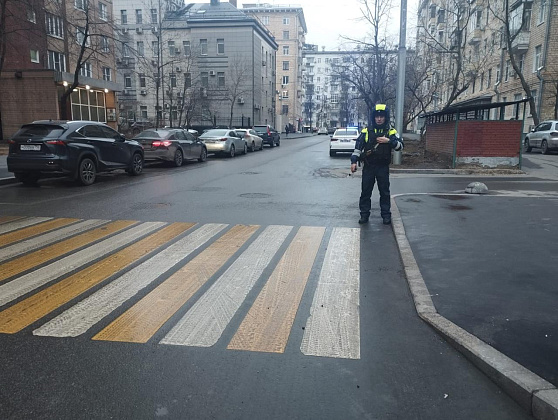 На севере столицы госавтоинспекторы провели профилактическое мероприятие «Пешеходный переход»