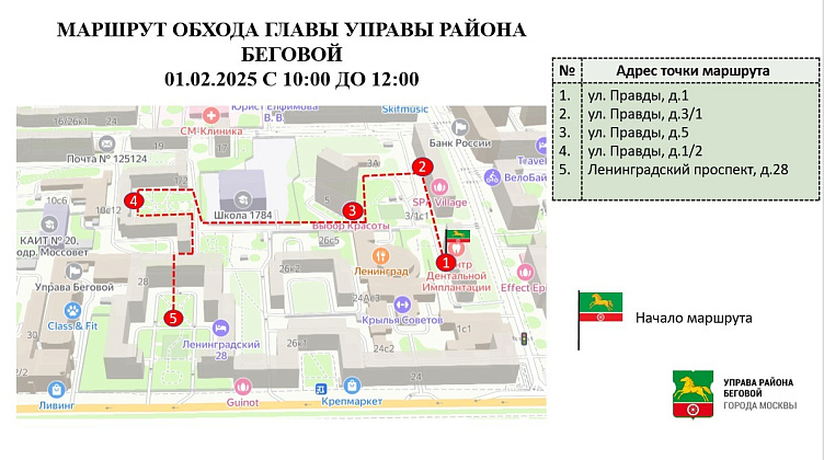 Субботний обход главы управы 01.02.2025